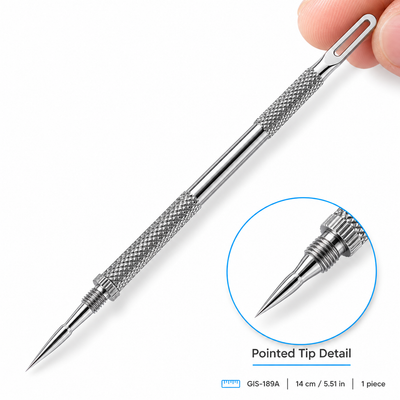 GIS-189A 14 cm Blackhead Extractor – Flat Loop & Pointed Tip — image 4