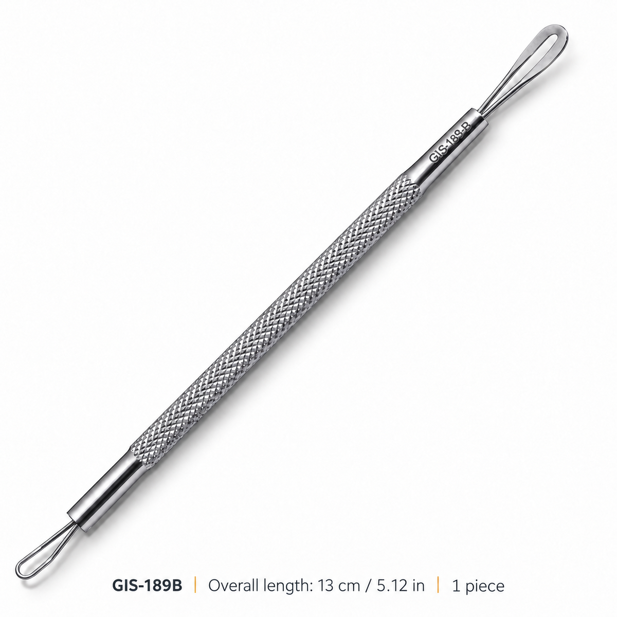 GIS-189B 13 cm Double-Loop Blackhead Extractor – Flat & Fine Wire Loops