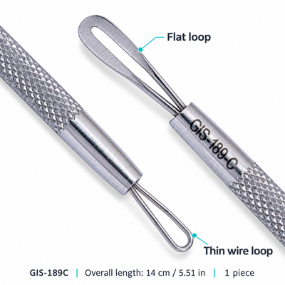 GIS-189C Double-Loop Blackhead Extractor — 14 cm, Stainless Steel — image 6