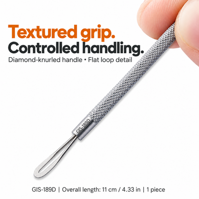GIS-189D Double-Loop Blackhead Extractor — 11 cm, Stainless Steel — image 4