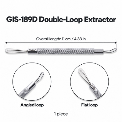 GIS-189D Double-Loop Blackhead Extractor — 11 cm, Stainless Steel — image 5