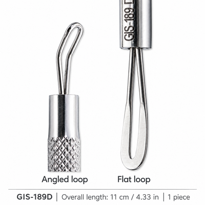 GIS-189D Double-Loop Blackhead Extractor — 11 cm, Stainless Steel — image 6