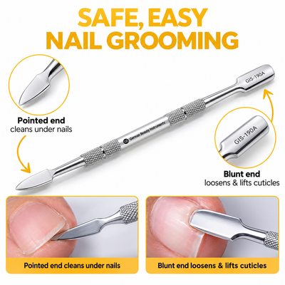 GIS-190A Premium Quality Double-Ended Nail Pusher — Spoon Manicure Tool — image 4