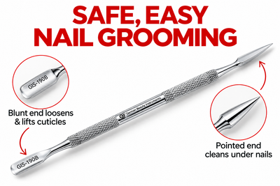 GIS-190B Premium Quality Nail Pusher — Arrow Blade & Spoon Manicure Tool — image 4