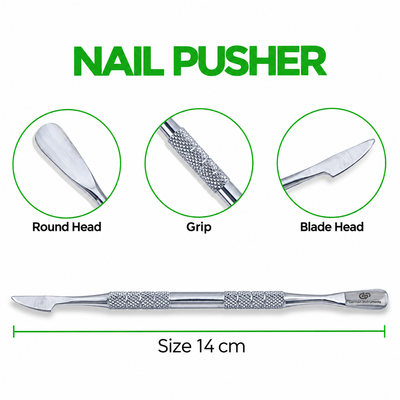 GIS-190C Premium Quality Nail Pusher — Knife Blade & Spoon Manicure Tool — image 2