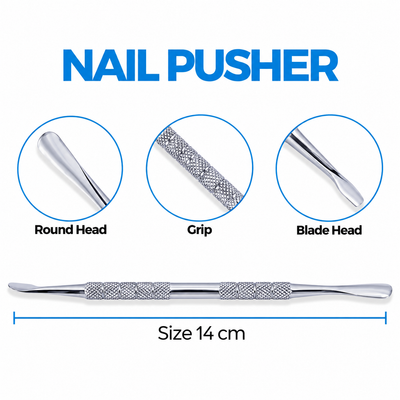 GIS-190D Premium Quality Double-Ended Nail Pusher — Spoon Cuticle Tool — image 2