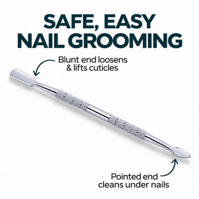 GIS-190E Premium Quality Nail Pusher — Blade Head & Spoon Cuticle Tool — image 3