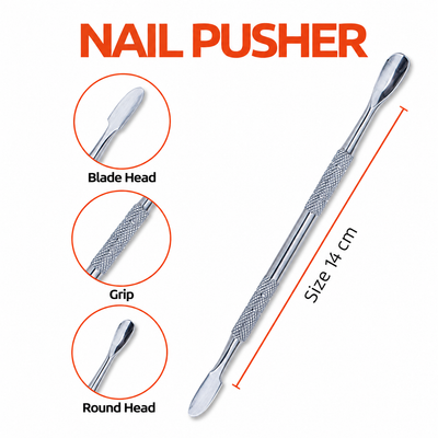 GIS-190H Premium Quality Nail Pusher & Spoon — Double-Ended Manicure Tool — image 2