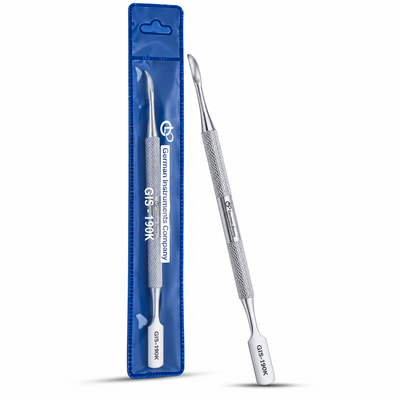 GIS-190K Premium Quality Dual-Ended Nail Tool — Stainless Steel Manicure Pusher — image 4