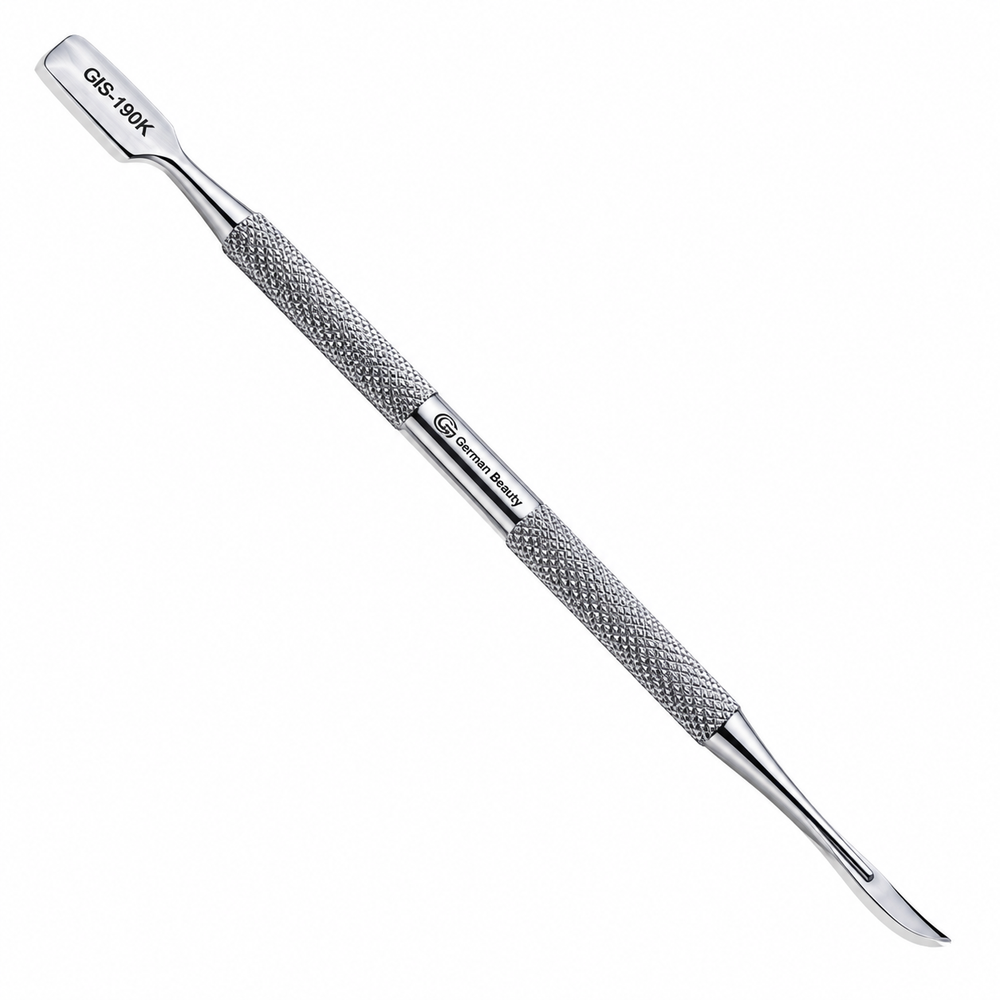 GIS-190K Premium Quality Dual-Ended Nail Tool — Stainless Steel Manicure Pusher
