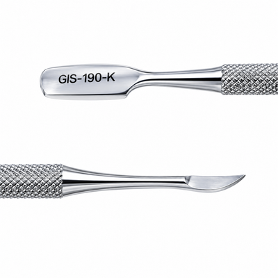 GIS-190K Premium Quality Dual-Ended Nail Tool — Stainless Steel Manicure Pusher — image 3