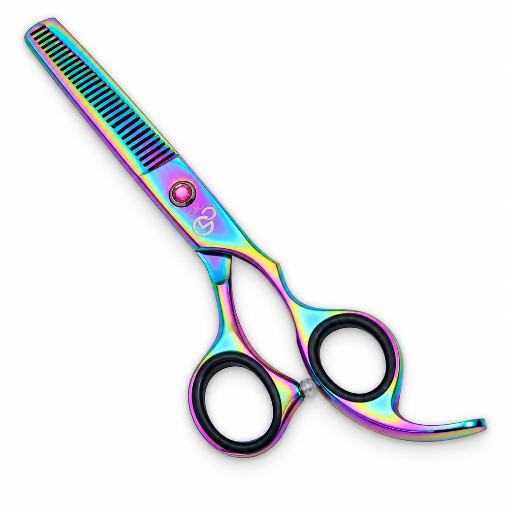 GIS-210TH Professional Thinning Scissors, 6 Inch — Rainbow Polish