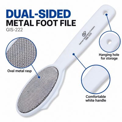 Dual-Sided Metal Foot File & Pedicure Rasp | GIS-222 — image 2