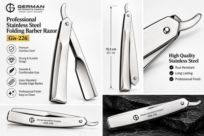 Professional Stainless Steel Folding Barber Razor — Gis-226 — image 3