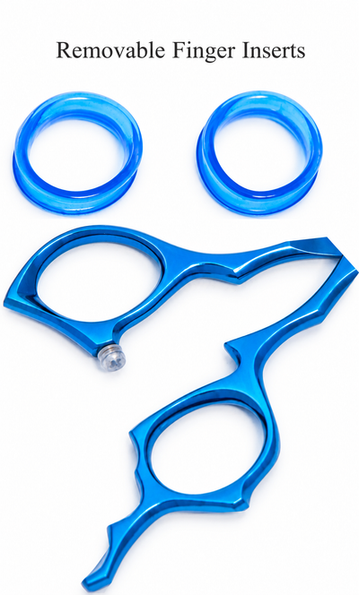 GIS-254 Professional Hair Cutting Scissors, 6.5 Inch — 440C Steel & Blue Finish — image 5