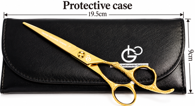 GIS-258 Professional Hair Cutting Scissors — 440C Steel & Gold Dragon Handle — image 10
