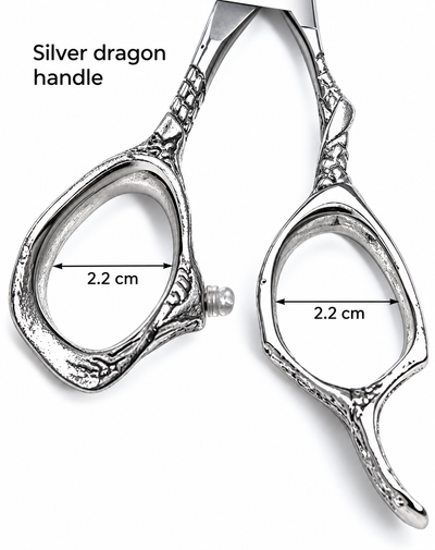 GIS-267 Professional Hair Cutting Scissors, 6.5 Inch — 440C Steel & Silver Dragon Handle — image 7