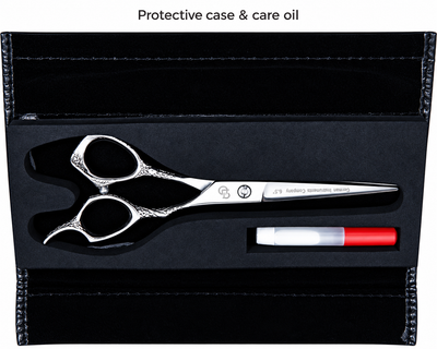 GIS-267 Professional Hair Cutting Scissors, 6.5 Inch — 440C Steel & Silver Dragon Handle — image 10