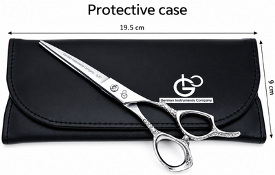 GIS-267 Professional Hair Cutting Scissors, 6.5 Inch — 440C Steel & Silver Dragon Handle — image 9