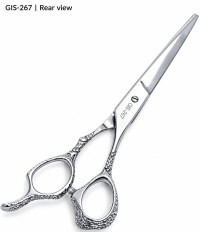GIS-267 Professional Hair Cutting Scissors, 6.5 Inch — 440C Steel & Silver Dragon Handle — image 4