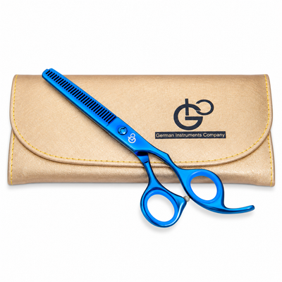 GIS-269 Professional Thinning Scissors, 6.5 Inch — Polished Blue Finish — image 5