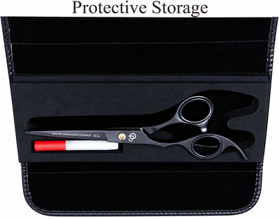 GIS-270 Professional Hair Cutting Scissors, 6.5 Inch — 440C Steel & Black Finish — image 8