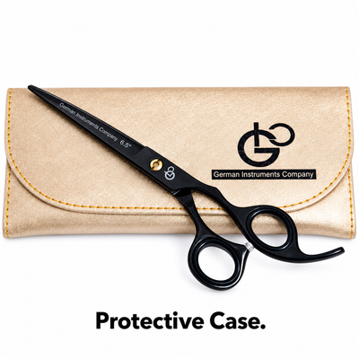 GIS-270 Professional Hair Cutting Scissors, 6.5 Inch — 440C Steel & Black Finish — image 9
