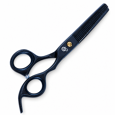 GIS-271 Professional Thinning Scissors, 6.5 Inch — Dark Polish & Gold Adjuster — image 1