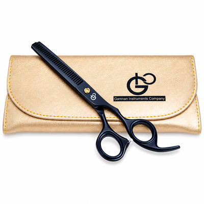 GIS-271 Professional Thinning Scissors, 6.5 Inch — Dark Polish & Gold Adjuster — image 5