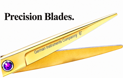 GIS-276BR Professional Hair Cutting Scissors — 440C Steel & Gold Finish — image 4