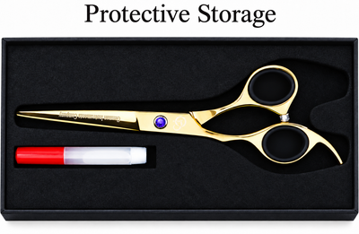 GIS-276BR Professional Hair Cutting Scissors — 440C Steel & Gold Finish — image 8