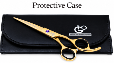 GIS-276BR Professional Hair Cutting Scissors — 440C Steel & Gold Finish — image 9
