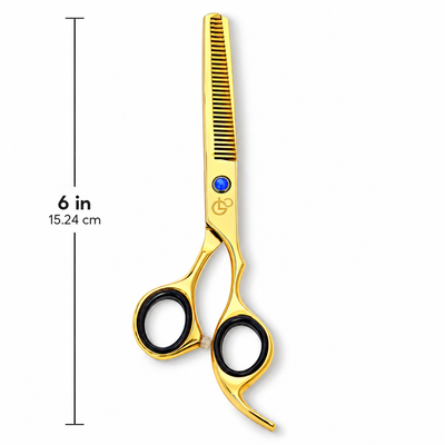 GIS-277Th Professional Thinning Scissors, 6 Inch — Polished Gold Finish — image 2