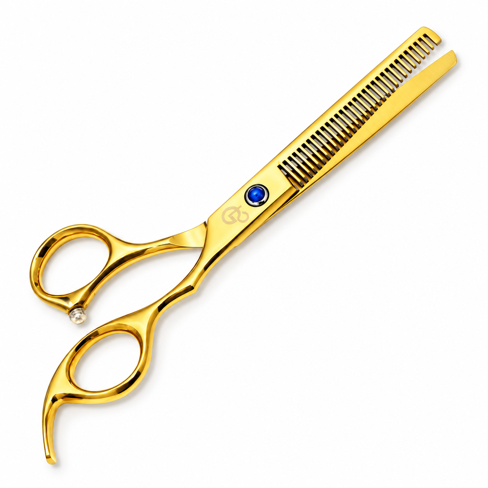 GIS-277Th Professional Thinning Scissors, 6 Inch — Polished Gold Finish