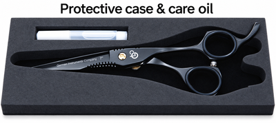 GIS-282 Professional Hair Cutting Scissors, 7 Inch — 440C Steel & Black Finish — image 10