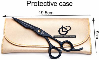 GIS-282 Professional Hair Cutting Scissors, 7 Inch — 440C Steel & Black Finish — image 9