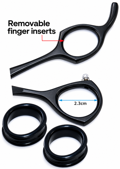 GIS-282 Professional Hair Cutting Scissors, 7 Inch — 440C Steel & Black Finish — image 6
