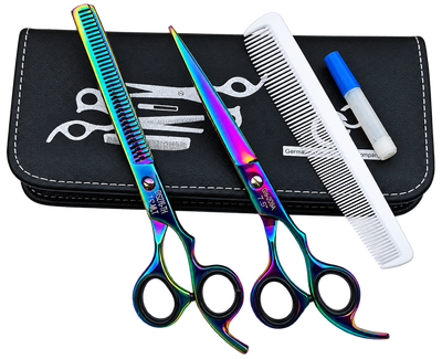 GIS-276 Professional Hair Cutting & Thinning Scissors Set, 7.5 Inch — image 6