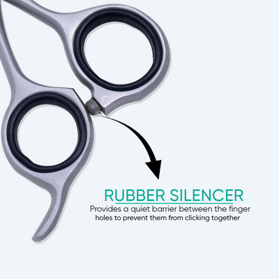 GIS-0075A(WS) Barber Thinning Scissors, 5.5 Inch — Water Sand Finish — image 2