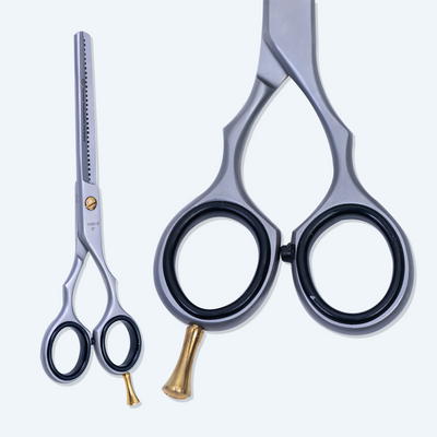 GIS-0068TH-B Barber Thinning Scissors, 6 Inch — Water Sand Finish — image 3