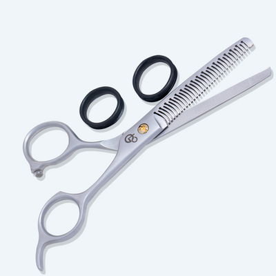GIS-0075A(WS) Barber Thinning Scissors, 5.5 Inch — Water Sand Finish — image 3