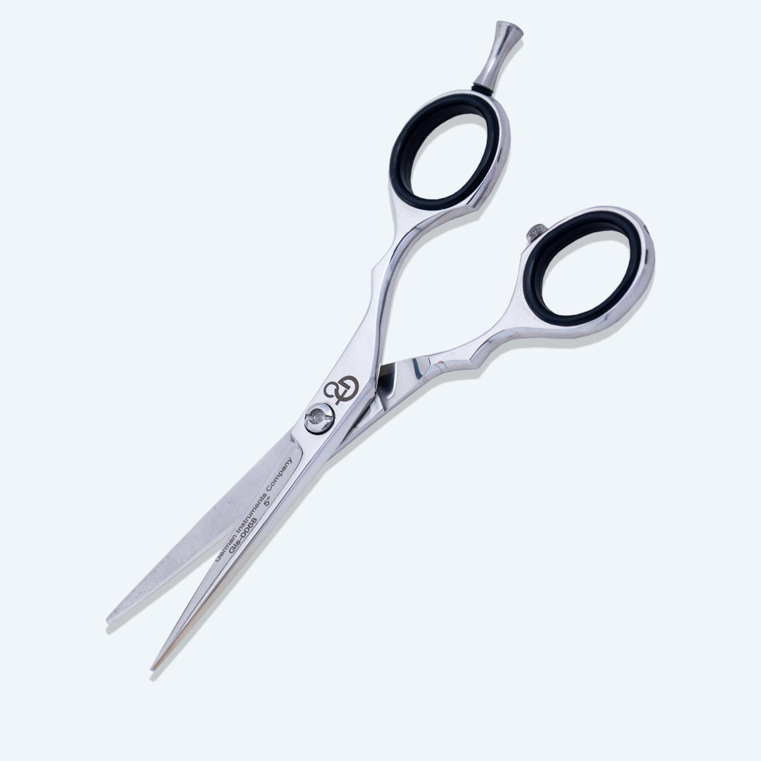 Hair Cutting Scissors Professional - 6.5 Inch Stainless Steel Barber Scissors with Adjustment Screw & Finger Rest 