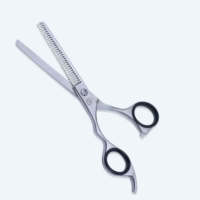 6 Inch Left-Hand Barber Thinning Scissors — Sharp Blade, Screw Adjuster, Rubber Silencer & Grip Ring — image 6