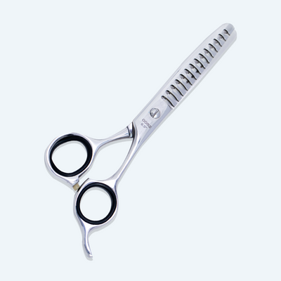 6.5 Inch Barber Thinning Scissors — Sharp Blade, Screw Adjuster, Rubber Silencer & Grip Ring — image 2