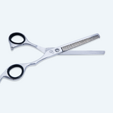 7 Inch Sharp Blade Barber Thinning Shear With Screw Adjuster, Rubber Silencer & Comfortable Grip Ring