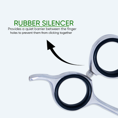 7 Inch Barber Thinning Scissors — Sharp Blade, Screw Adjuster, Rubber Silencer & Finger Rest — image 2