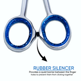 8.5 Inch Barber Shears Scissors with Fine Adjuster  & Rubber Silencer