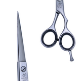 5.5 Inch Sharp Bevelled  Blade Barber Shears Scissors made with Humanized Design & with Rubber Silencer