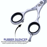 Hair Cutting Scissors Professional - 6.5 Inch Stainless Steel Barber Scissors with Adjustment Screw & Finger Rest