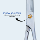 8.5 Inch Barber Shears Scissors with Fine Adjuster  & Rubber Silencer